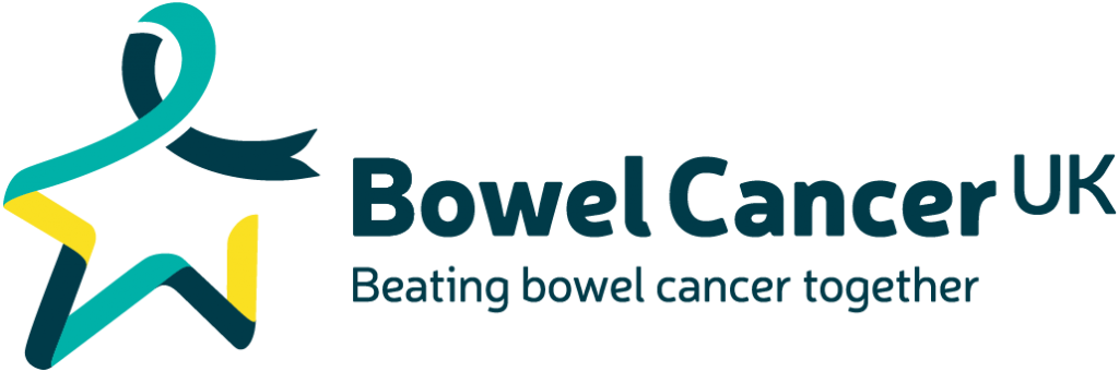 Bowel Cancer UK logo.