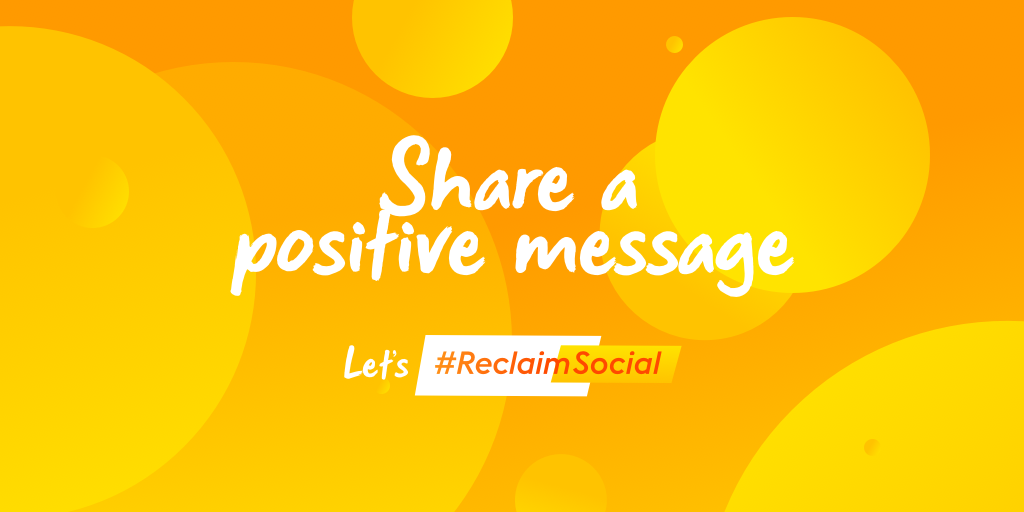 Try sharing a positive message on social 