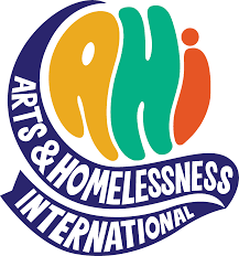 Arts & Homelessness International logo.